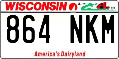 WI license plate 864NKM