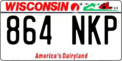 WI license plate 864NKP