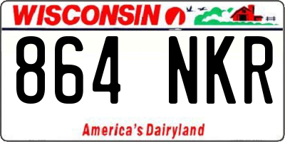 WI license plate 864NKR