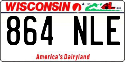 WI license plate 864NLE
