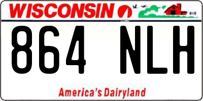 WI license plate 864NLH