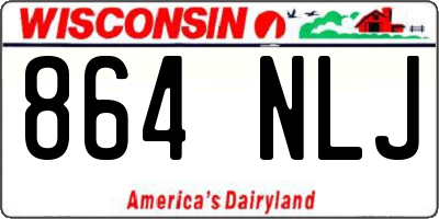 WI license plate 864NLJ