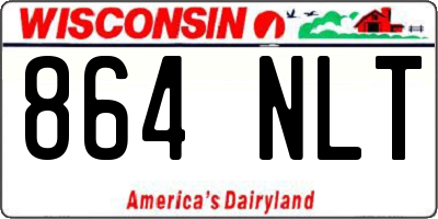 WI license plate 864NLT