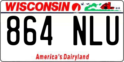 WI license plate 864NLU