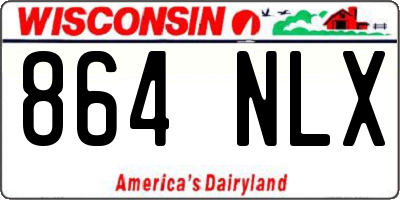 WI license plate 864NLX