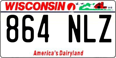 WI license plate 864NLZ