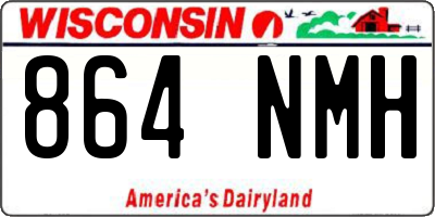 WI license plate 864NMH