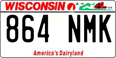 WI license plate 864NMK