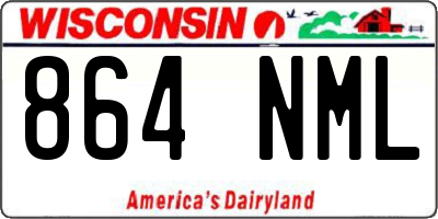 WI license plate 864NML