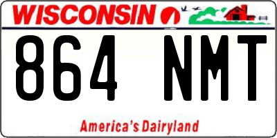 WI license plate 864NMT