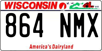 WI license plate 864NMX