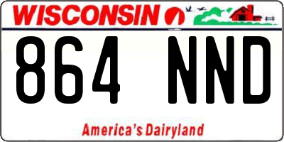 WI license plate 864NND