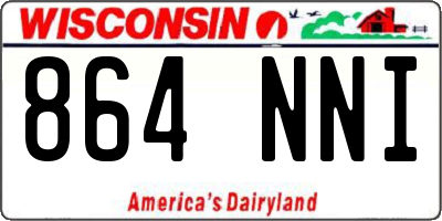 WI license plate 864NNI
