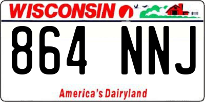 WI license plate 864NNJ