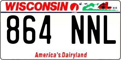 WI license plate 864NNL