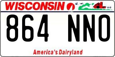 WI license plate 864NNO