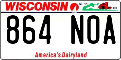 WI license plate 864NOA