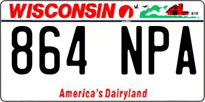 WI license plate 864NPA