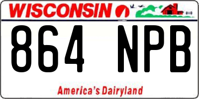 WI license plate 864NPB