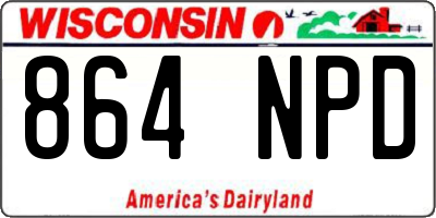 WI license plate 864NPD