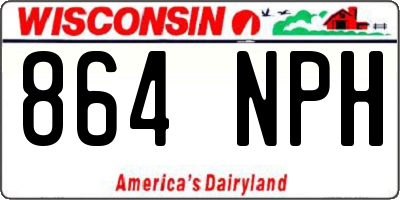 WI license plate 864NPH