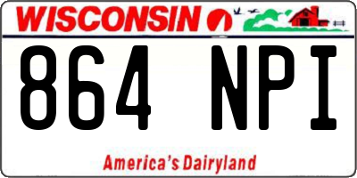 WI license plate 864NPI
