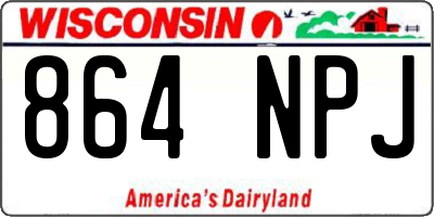WI license plate 864NPJ
