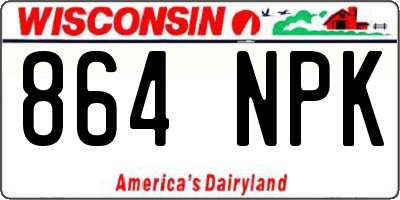 WI license plate 864NPK