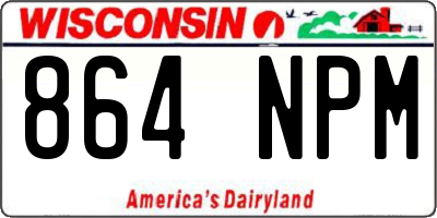 WI license plate 864NPM