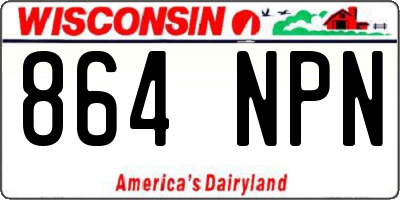 WI license plate 864NPN