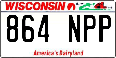 WI license plate 864NPP