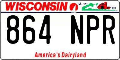 WI license plate 864NPR