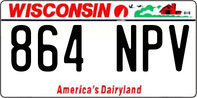 WI license plate 864NPV