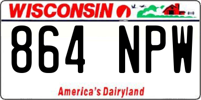 WI license plate 864NPW