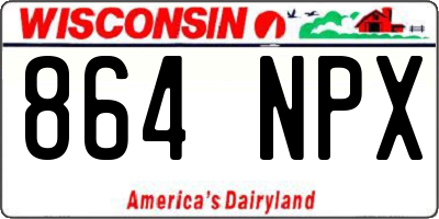WI license plate 864NPX