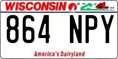 WI license plate 864NPY