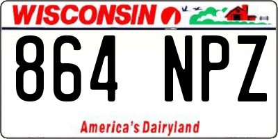 WI license plate 864NPZ