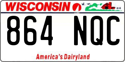 WI license plate 864NQC