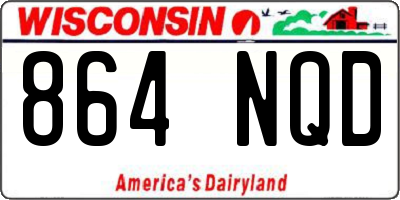 WI license plate 864NQD