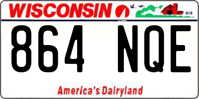WI license plate 864NQE