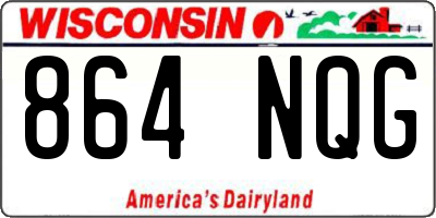 WI license plate 864NQG