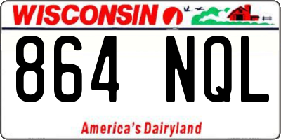 WI license plate 864NQL