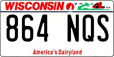 WI license plate 864NQS