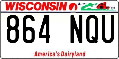 WI license plate 864NQU