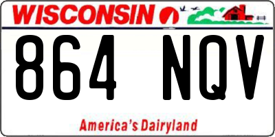 WI license plate 864NQV