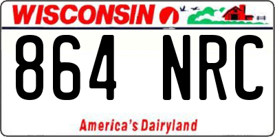 WI license plate 864NRC
