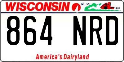 WI license plate 864NRD