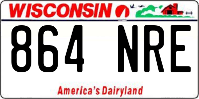 WI license plate 864NRE