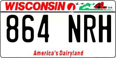 WI license plate 864NRH