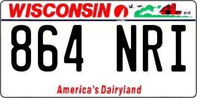 WI license plate 864NRI